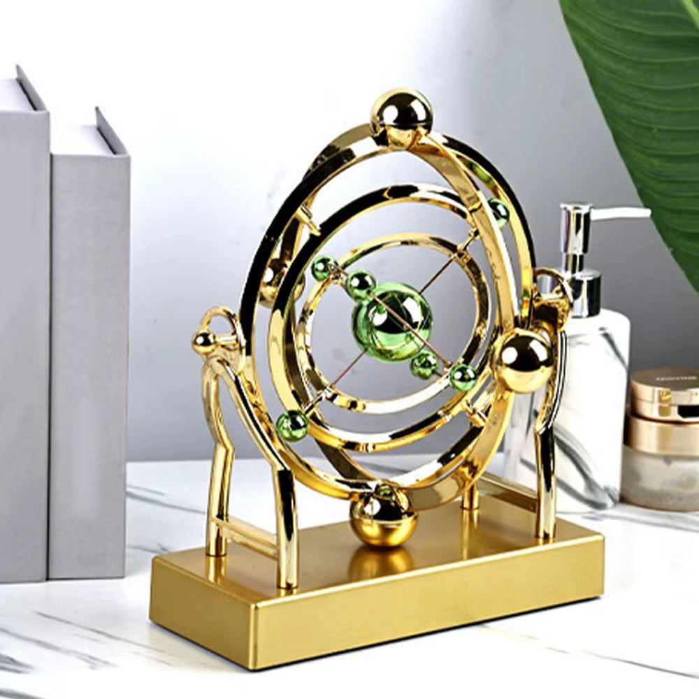 Celestial Orbit Perpetual Motion Pendulum - Elegant Desk Toy for Stress Relief and Educational Science Decor