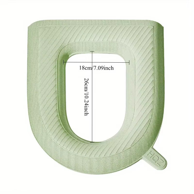 2-Pack High Foam Waterproof Washable Toilet Seat Covers - Cozy Winter Design