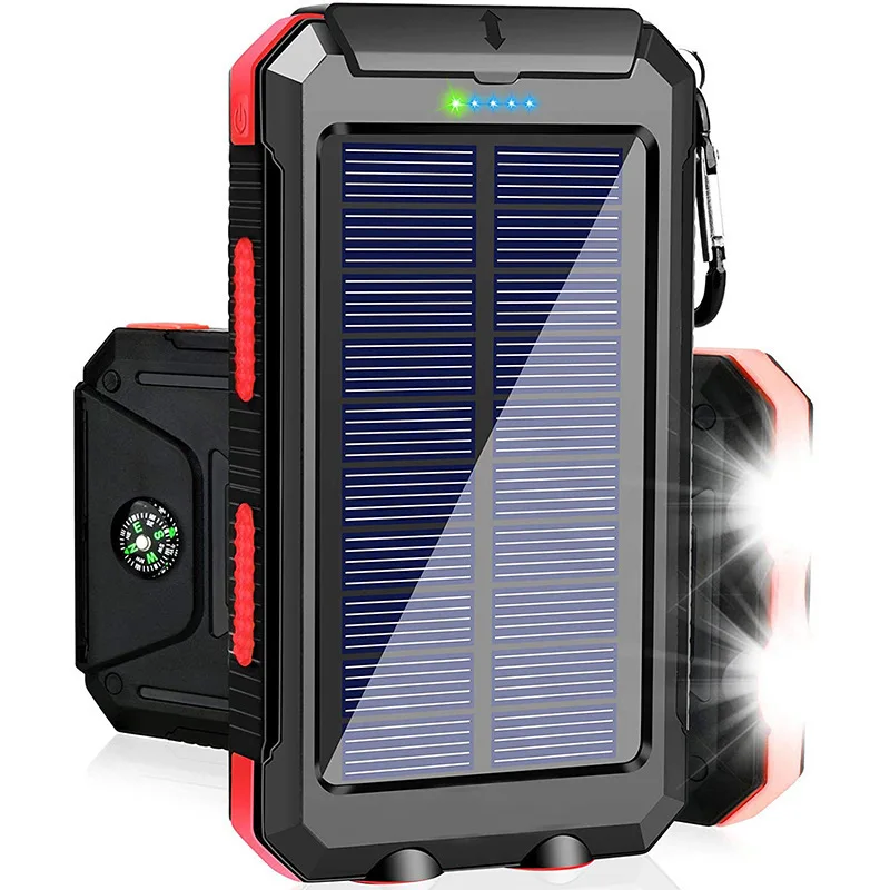 200,000mAh Waterproof Solar Power Bank – Fast Charging External Battery with SOS & Dual USB for iPhone, Samsung & Android