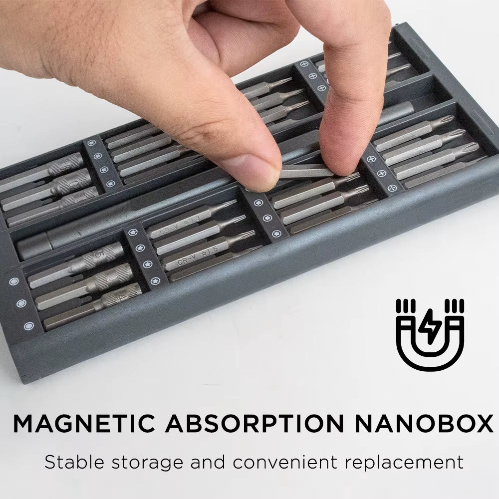 25-in-1 Magnetic Precision Screwdriver Set - Ultimate Mini Tool Kit for Mobile Phone & PC Repair with Torx & Hex Bits