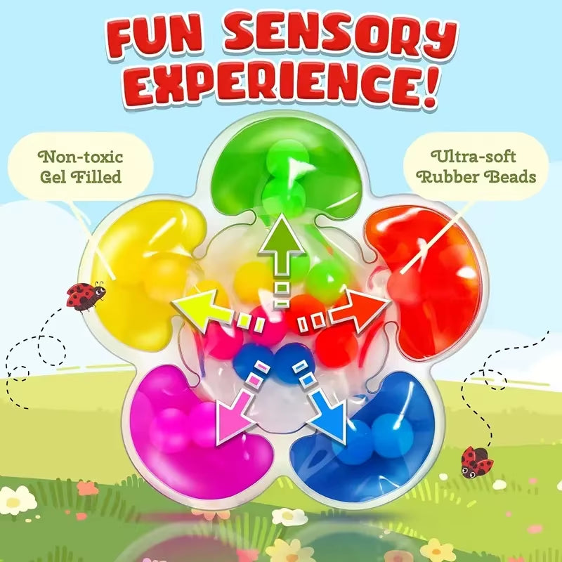 Vibrant Color Sorting Sensory Squeeze Toy - Soft Pinch Pop Fidget Fun for Kids! Perfect Party Gift!