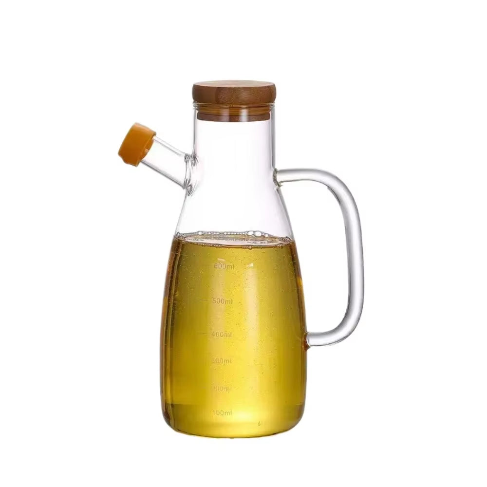 34OZ Leak-Proof Glass Oil Bottle with Graduation - Perfect for Olive Oil, Condiments, and Outdoor Cooking!