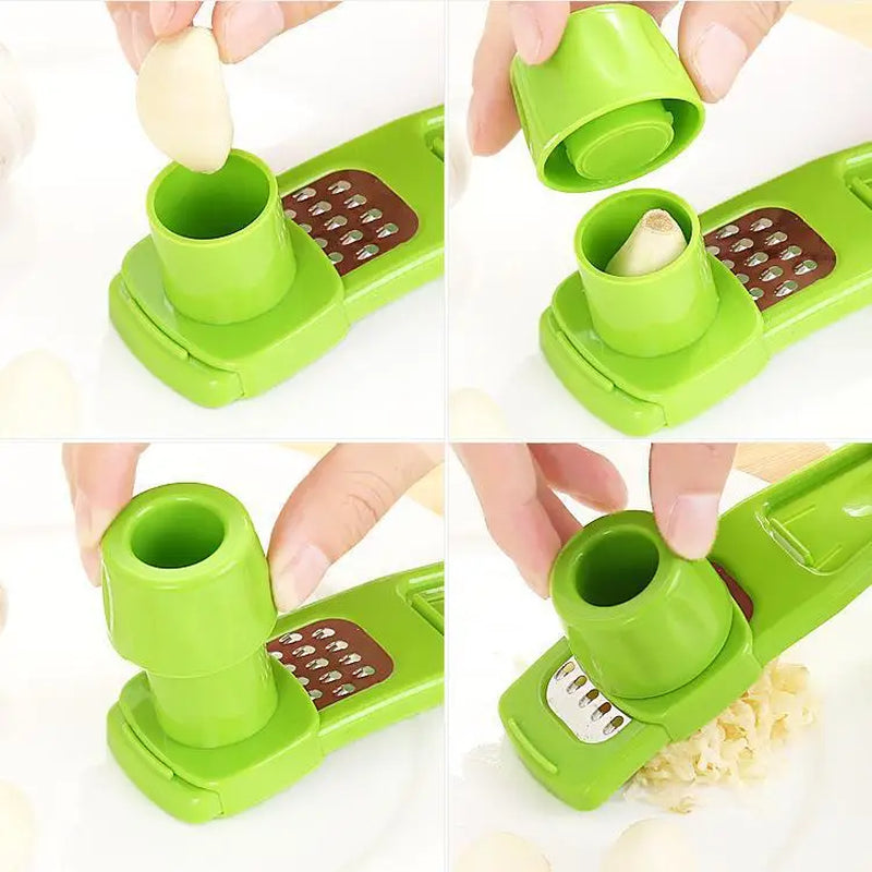 Multi-Functional Garlic Crusher and Peeler - Essential Kitchen Tool for Effortless Ginger and Garlic Prep