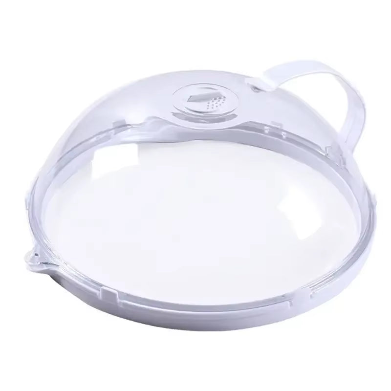 Microwave Splash-Proof Transparent Cover with Handle - Perfect for Oven Heating and Cooking!