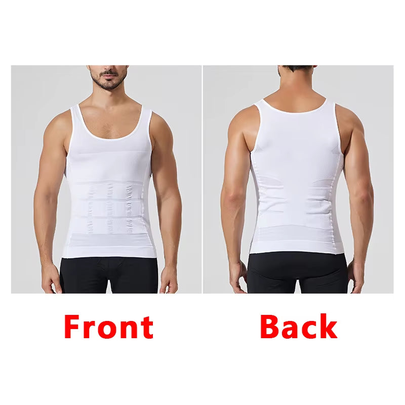 Men's Slimming Compression Shirt - Tummy Control Body Shaper & Waist Trainer Vest