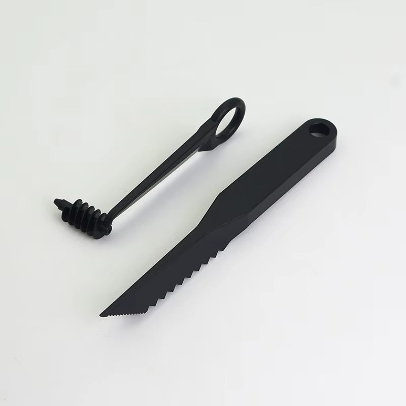 Piranha V-Shaped Serrated Vegetable and Fruit Slicer with Non-Slip Handle - Perfect for Salads and Decorative Cutting!