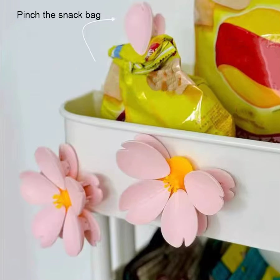 Sakura Magnetic Clip - Cute Multifunctional Snack Sealer & Food Storage Gadget for Your Kitchen