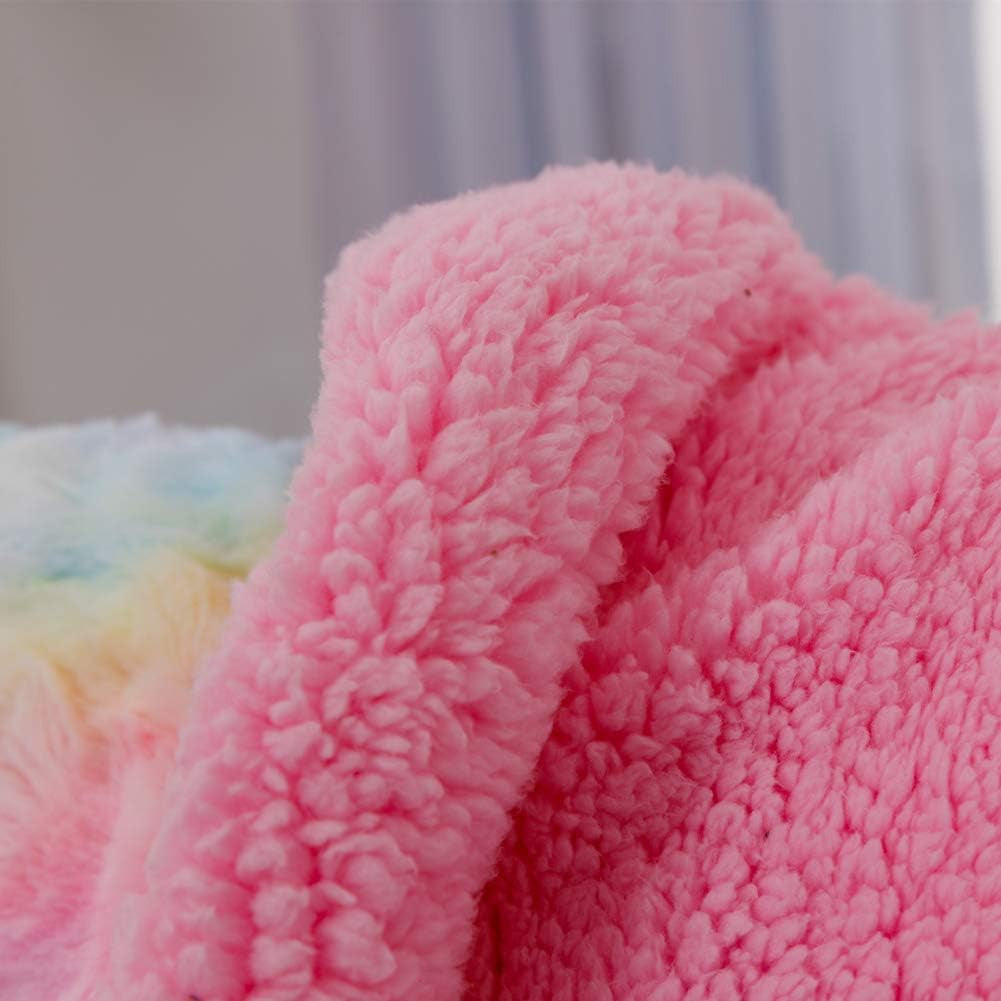 Luxurious Rose Pink Faux Fur Throw Blanket - Super Soft, Cozy & Lightweight Sherpa for Bed & Couch (50"X65")