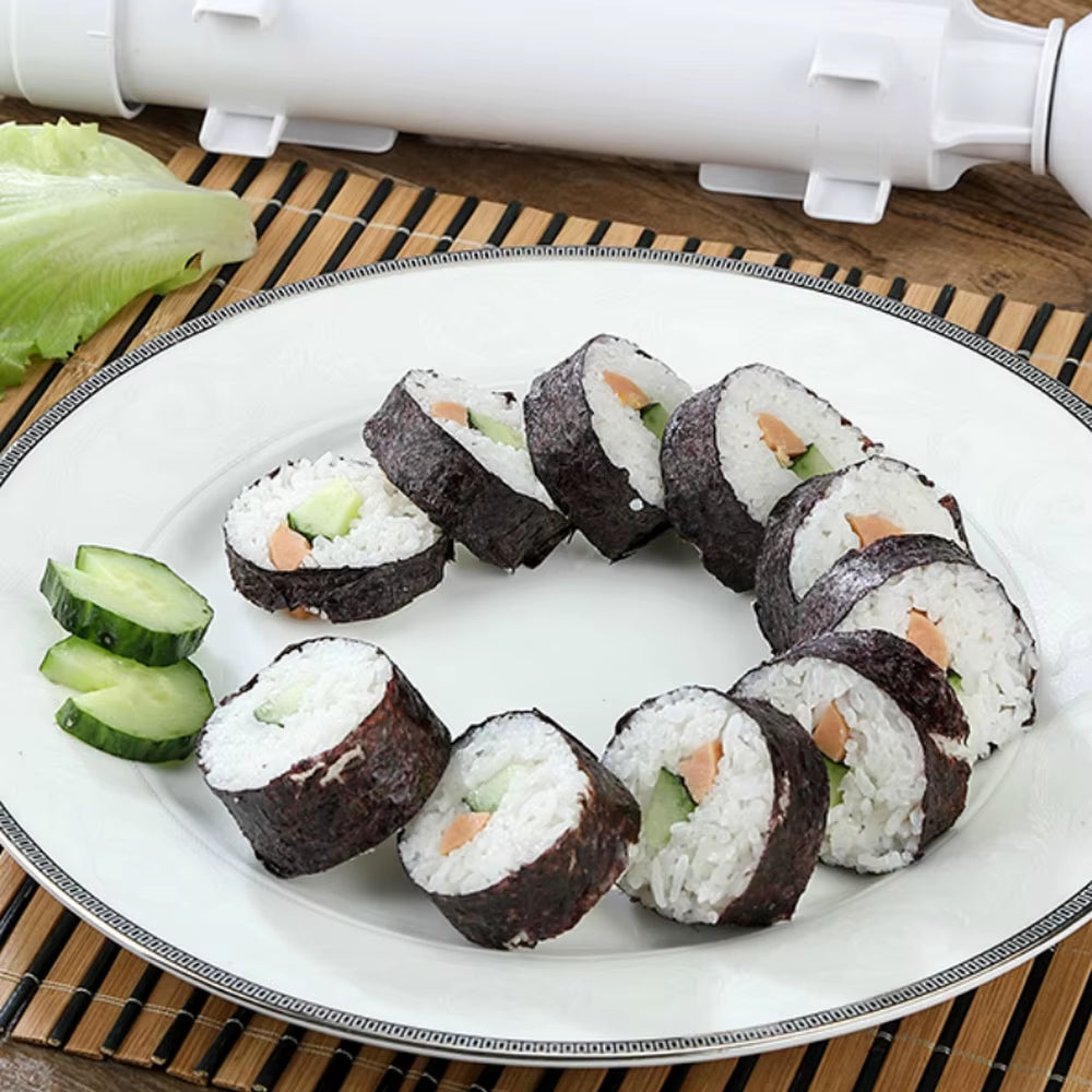 Create Perfect Sushi at Home with the Japanese Sushi Bazooka DIY Kit - High-Quality Sushi Mold & Roller Tool!