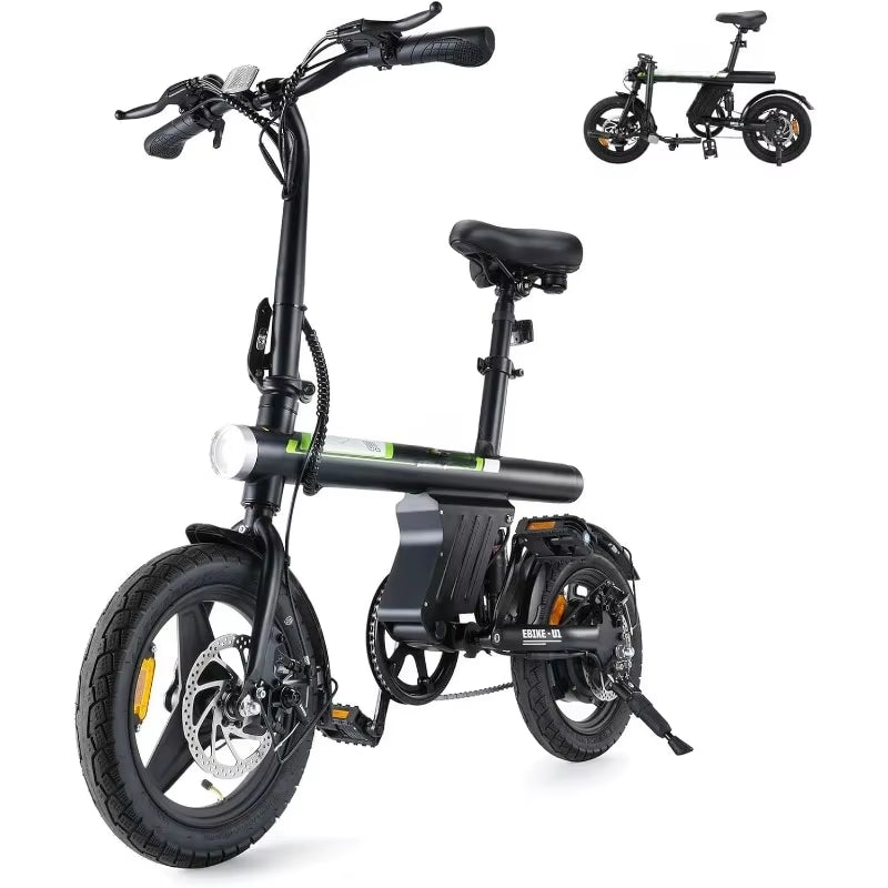 Experience Freedom with the 500W Folding Electric Bike – 20 MPH Speed, Compact 14-Inch Design!