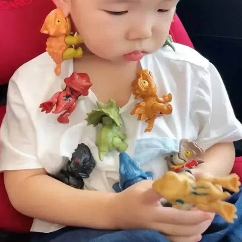 Interactive Finger Dinosaur Action Figures - Fun Dino Eggs & Tricky Tyrannosaurus Models (5/10 Pcs)