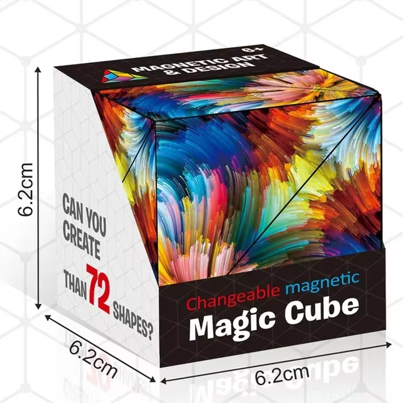 Creative Infinite Cube Magnetic Magic Puzzle – Anti-Stress 3D Flip Cubic Toy for Kids & Adults