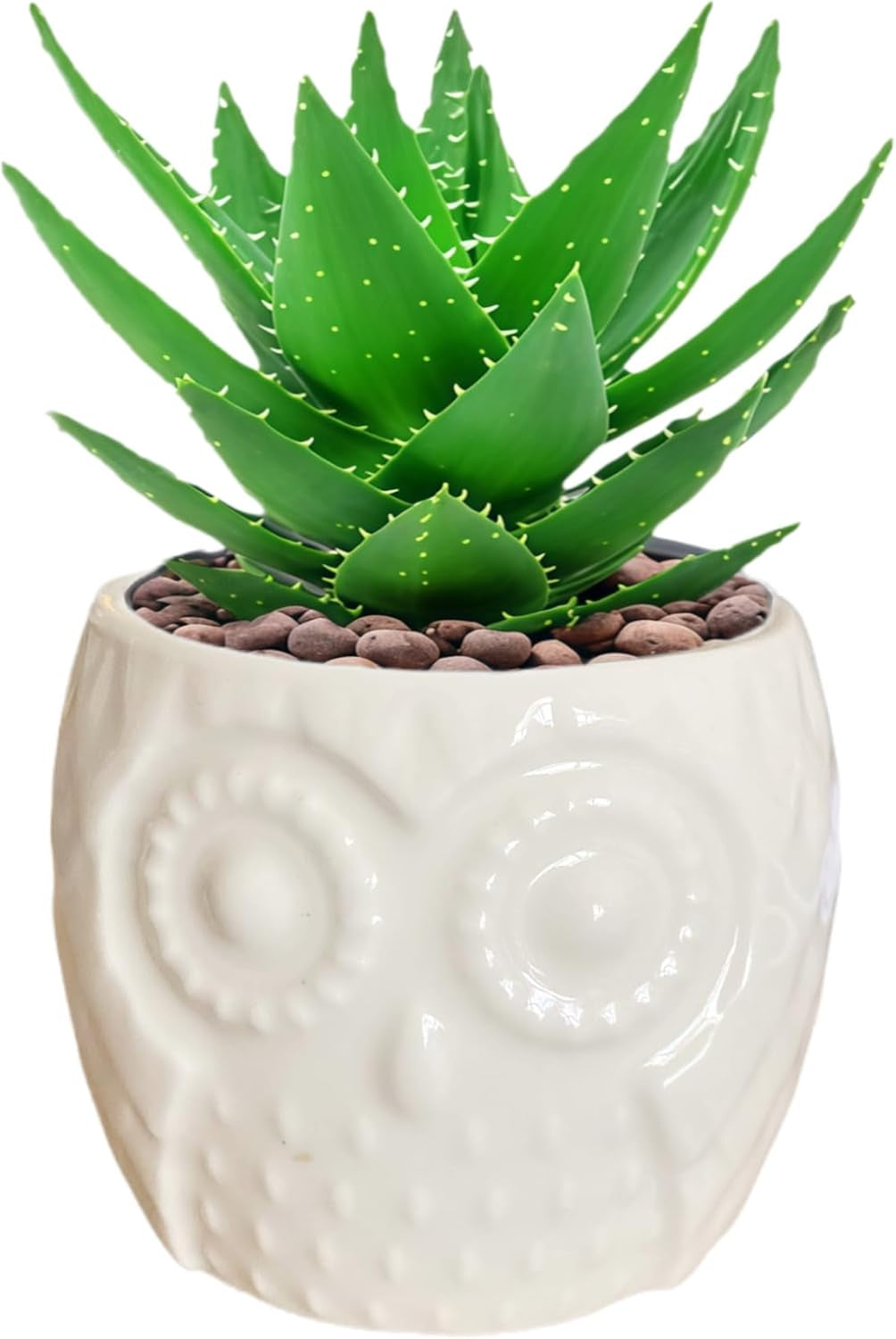 Adorable Owl-Shaped Ceramic Succulent Pots - Perfect for Cacti & Air Plants (White)