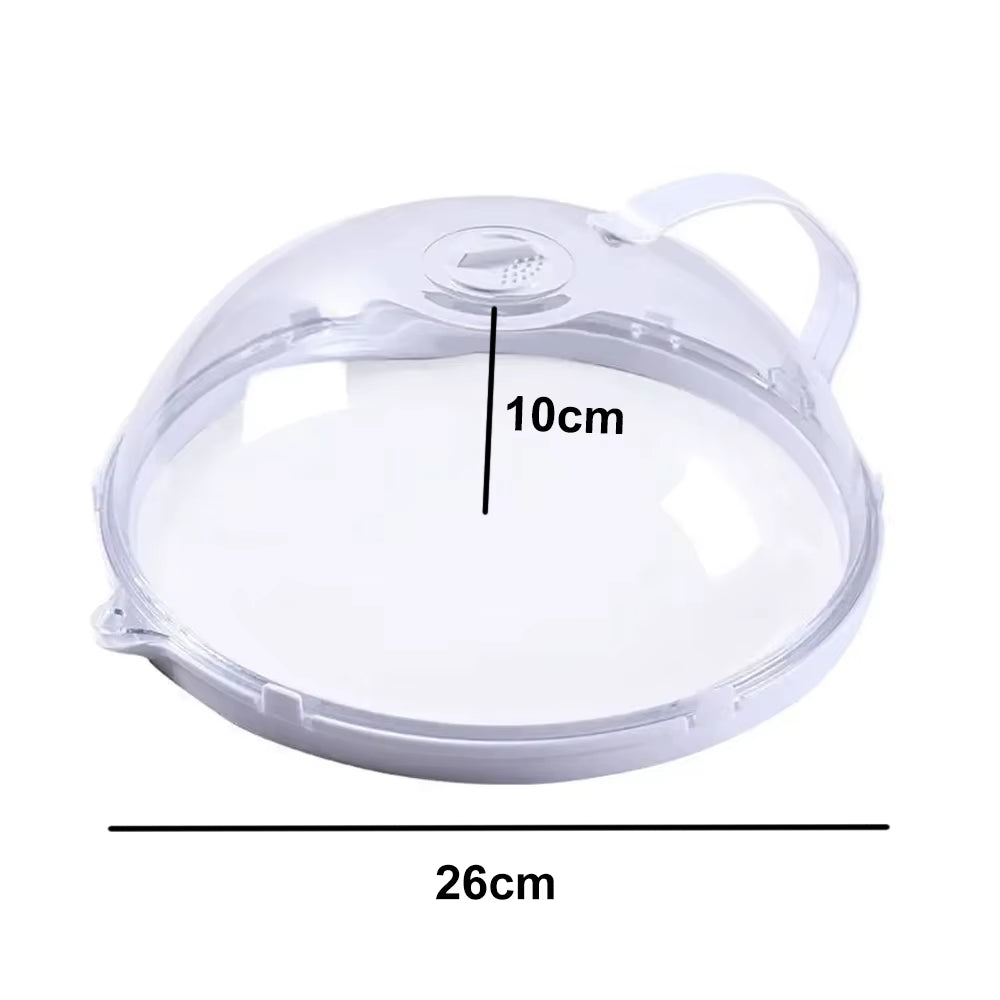 Microwave Splash-Proof Transparent Cover with Handle - Perfect for Oven Heating and Cooking!