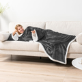 Cozy Sherpa Wearable Blanket with Sleeves & Pocket – Plush Wrap for Men & Women