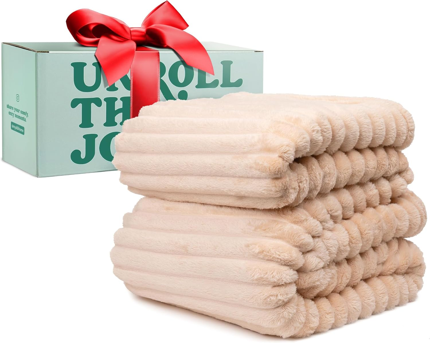 Luxurious Green Plush Throw Blanket – Cozy Soft Throw for Couch, Living Room & Bedroom