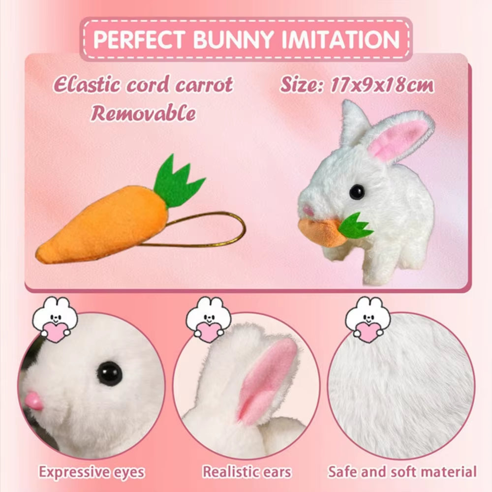 Exciting Interactive Hopping Bunny Toy - Musical Plush Rabbit that Jumps and Shakes Ears - Ideal Easter Gift for Kids!