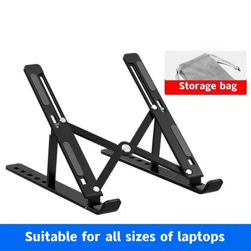 Foldable Portable Aluminum Laptop Stand - Adjustable MacBook Holder & Notebook Support for Ultimate Comfort
