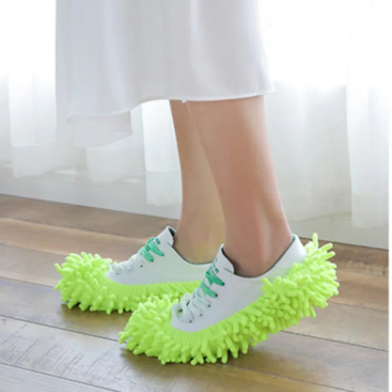 Grazing Slippers: Effortless Dust Cleaning Mop Slippers for Home & Bathroom