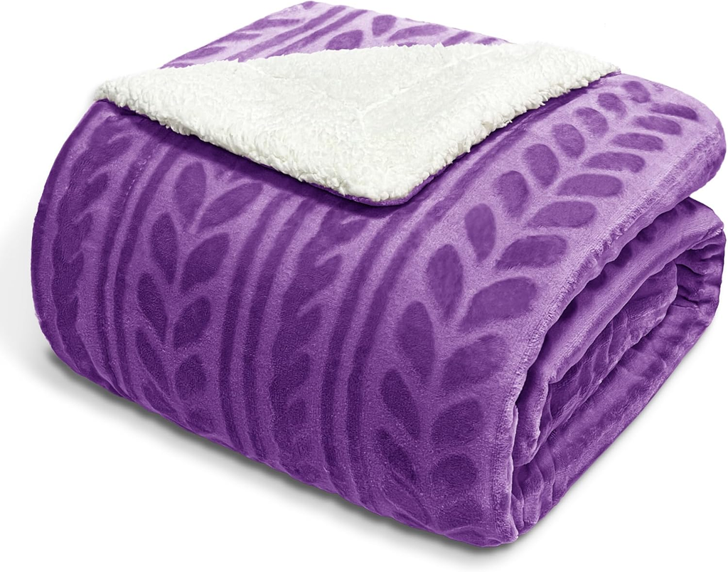 Luxurious King Size Reversible Sherpa Fleece Blanket – Soft & Warm Throw for Bed, Couch & Sofa