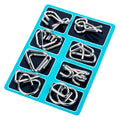 8-Piece Metal Montessori Puzzle Set - Brain Teaser IQ Games for Adults - Interactive Educational Toys for Mind Relief