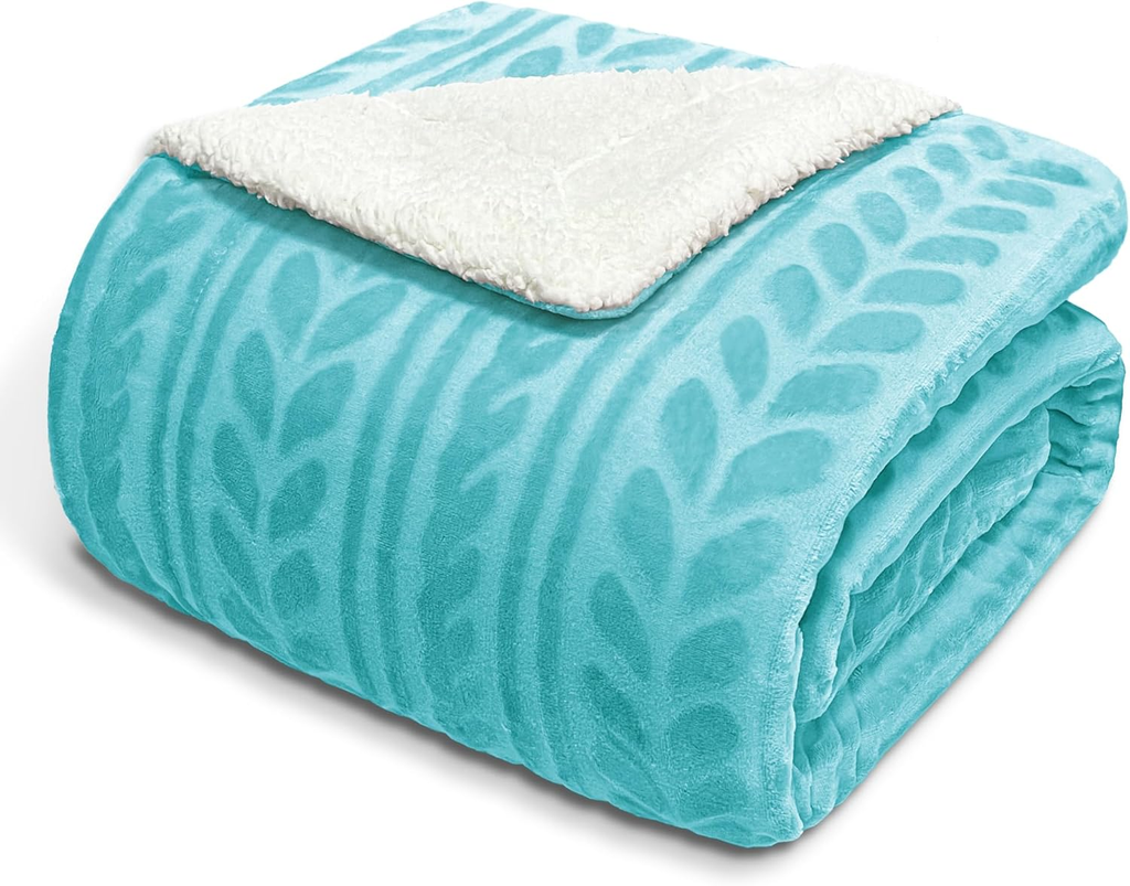 Luxurious King Size Reversible Sherpa Fleece Blanket – Soft & Warm Throw for Bed, Couch & Sofa