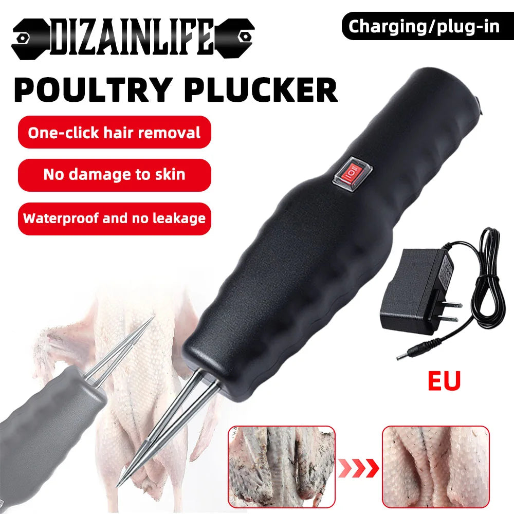 Efficient Poultry Electric Feather Plucker - Quick & Easy Chicken, Duck, and Goose Feather Remover for Farm Use