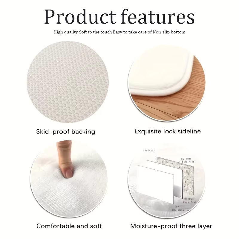 Bohemian Memory Foam Anti-Slip Floor Mats – Washable Kitchen & Bathroom Rugs for Hallways and Aisles (1 or 2 Piece Set)