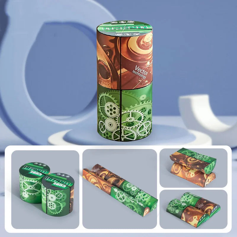 Transforming Magnetic Magic Cube - 3D Fidget Puzzle for Kids & Adults - Stress Relief & Fun!