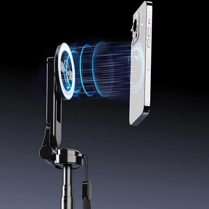 360° Magnetic Bluetooth Selfie Stick & Tripod - Portable Telescopic Holder for Perfect Live Streaming