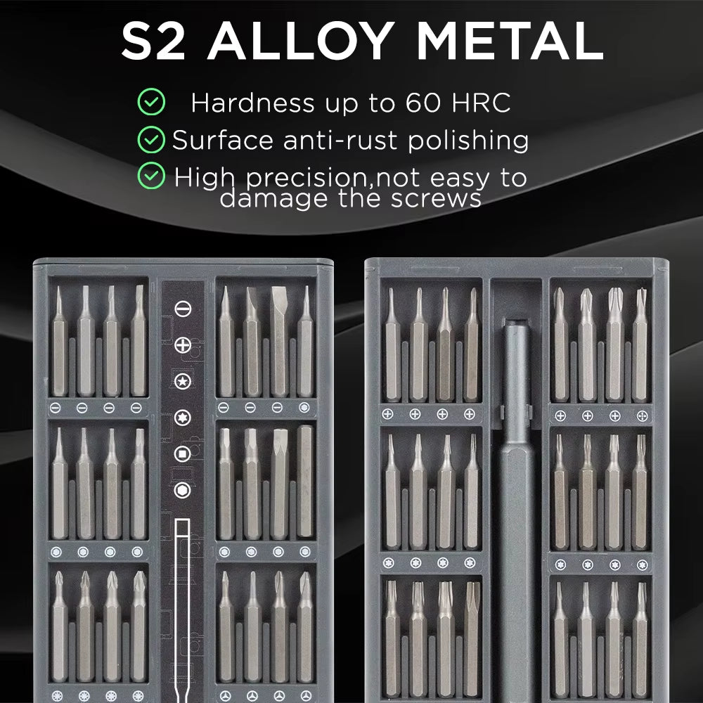 25-in-1 Magnetic Precision Screwdriver Set - Ultimate Mini Tool Kit for Mobile Phone & PC Repair with Torx & Hex Bits