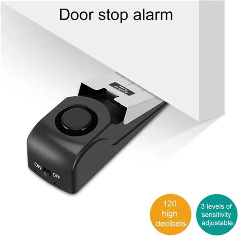 120Db Wireless Door Stop Alarm - Mini Anti-Theft Wedge for Home & Travel Security