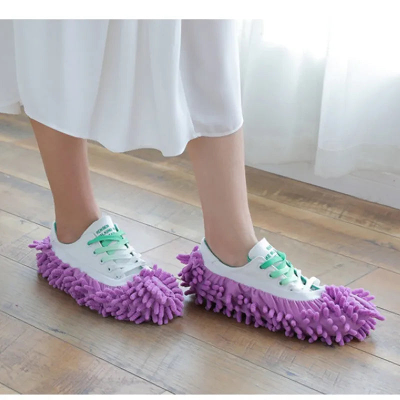 Grazing Slippers: Effortless Dust Cleaning Mop Slippers for Home & Bathroom