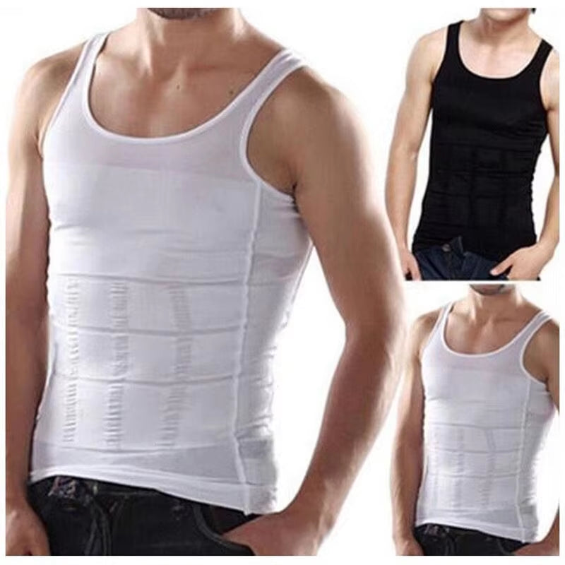 Men's Slimming Compression Shirt - Tummy Control Body Shaper & Waist Trainer Vest