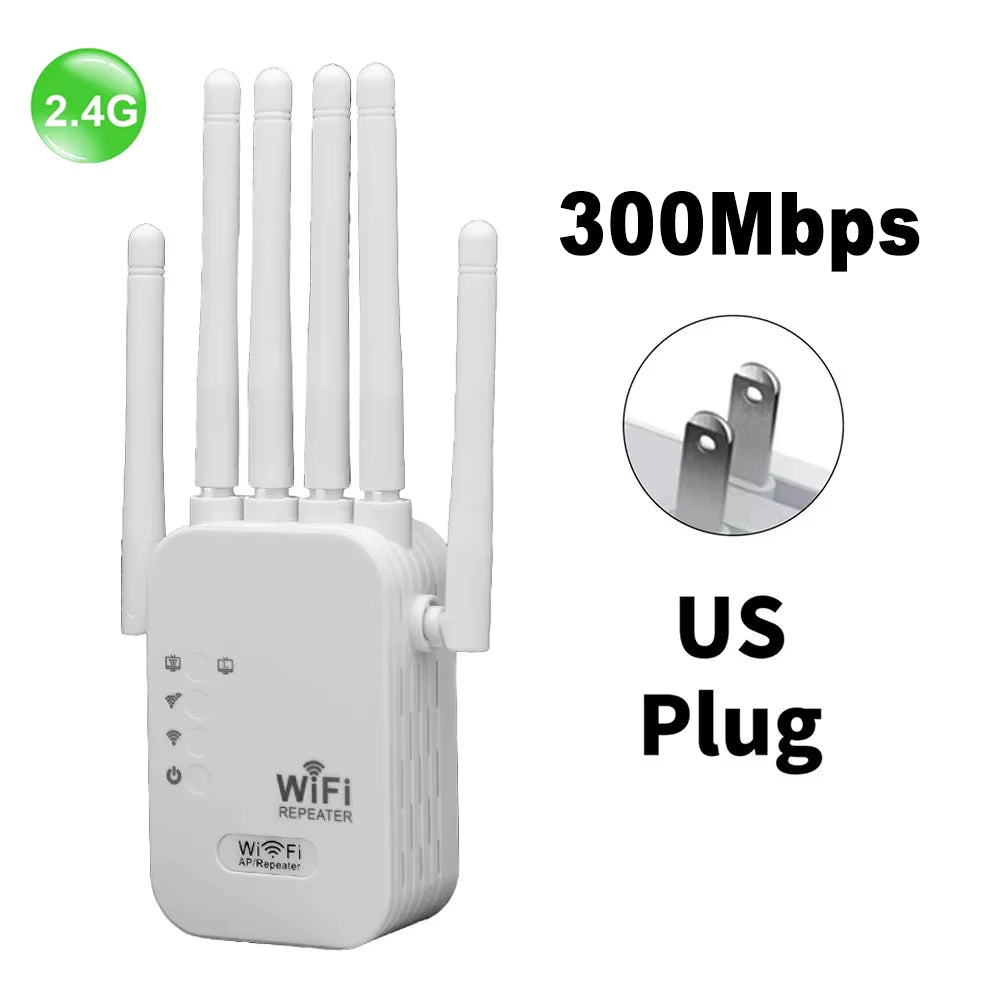 1200Mbps Dual-Band WiFi Repeater & Signal Booster - Amplify Your Internet with 2.4G & 5G Network!