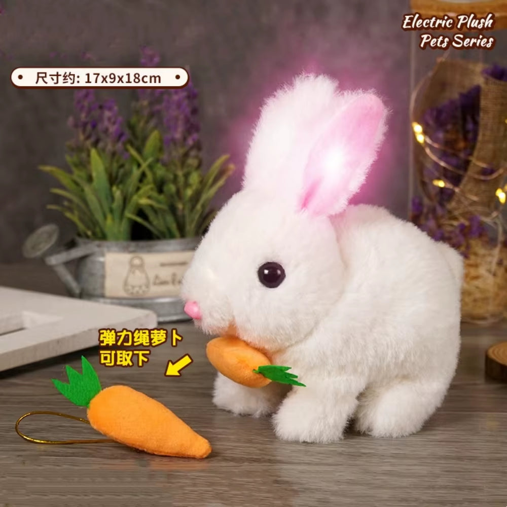 Exciting Interactive Hopping Bunny Toy - Musical Plush Rabbit that Jumps and Shakes Ears - Ideal Easter Gift for Kids!