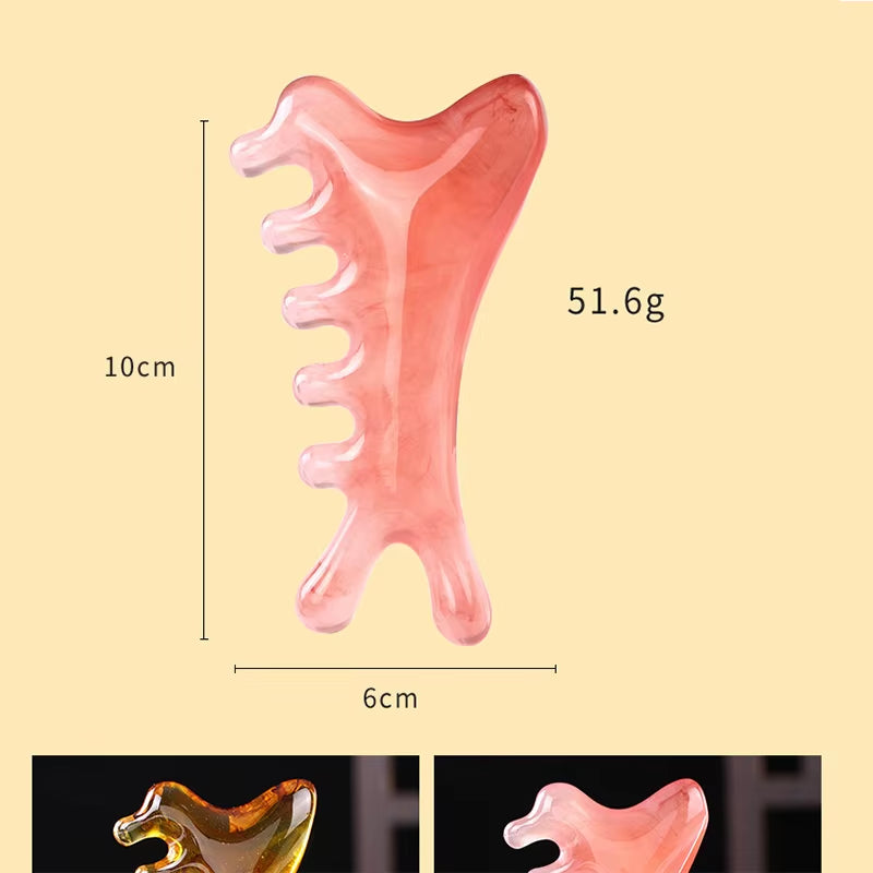 4-in-1 Head Massage Comb - Meridian Scalp & Face Unblocking Guasha Tool