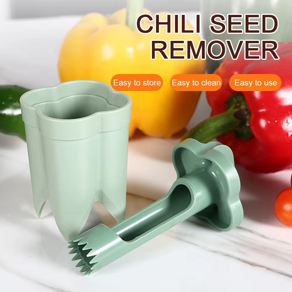 2-in-1 Portable Fruit and Vegetable Corer - Effortless Seed Removal Tool for Your Kitchen!