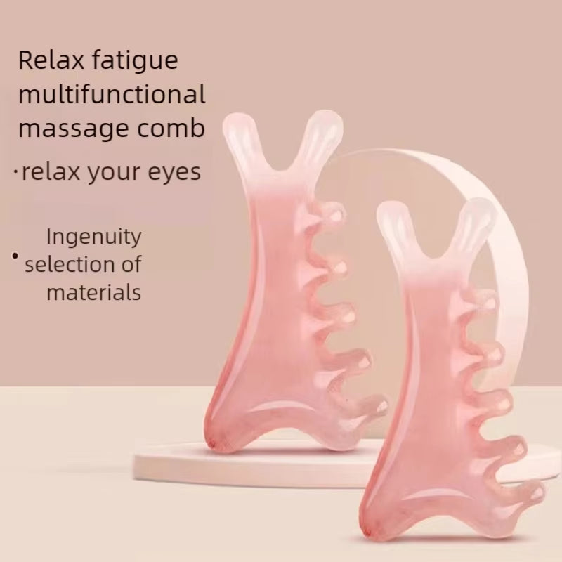 4-in-1 Head Massage Comb - Meridian Scalp & Face Unblocking Guasha Tool