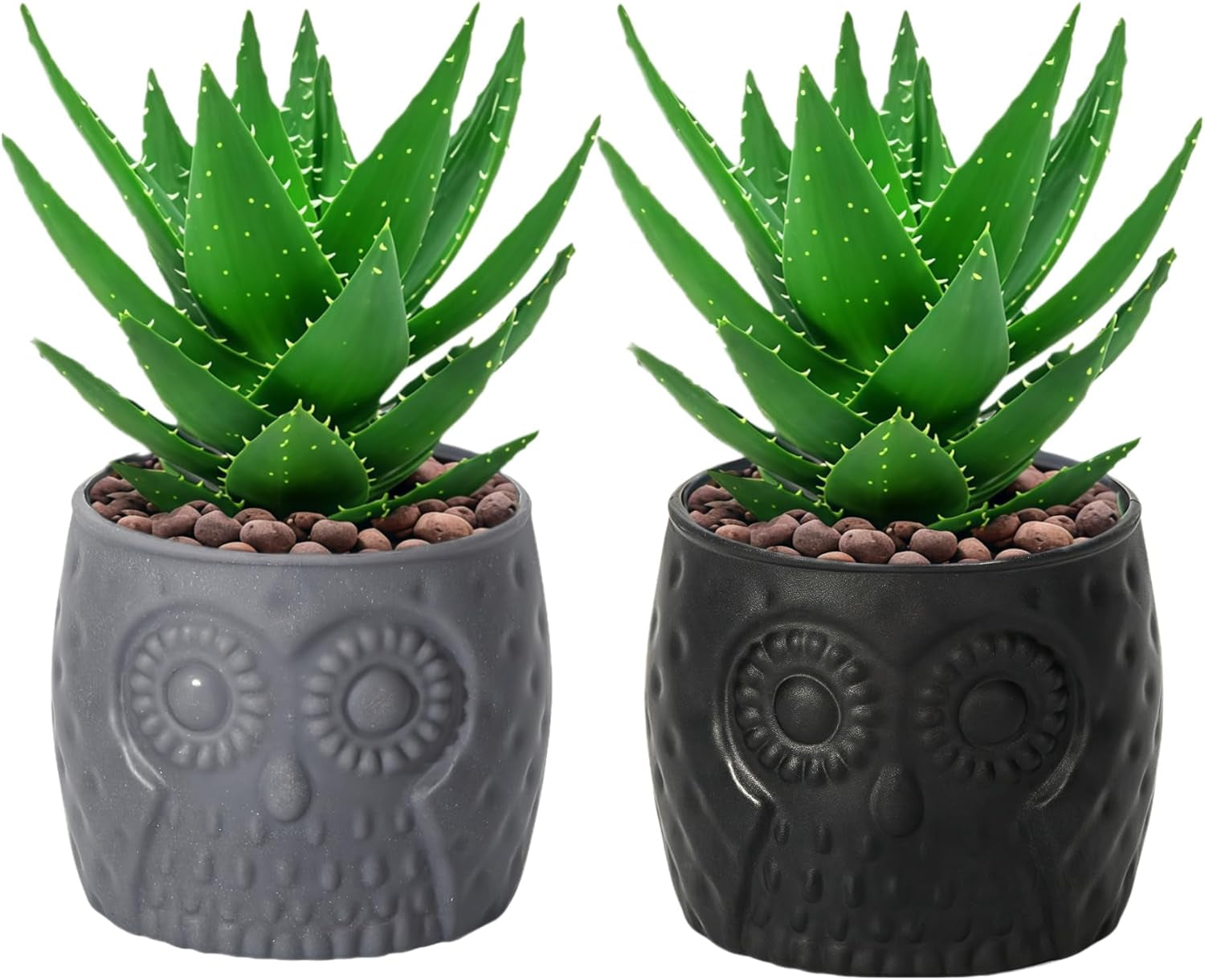 Adorable Owl-Shaped Ceramic Succulent Pots - Perfect for Cacti & Air Plants (White)