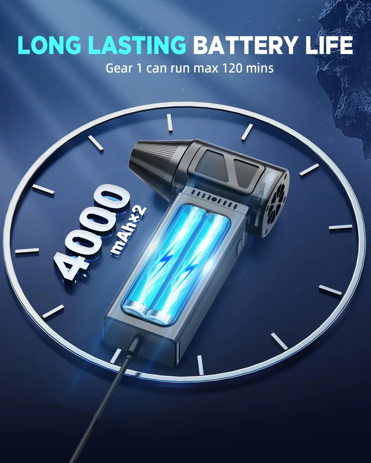 High-Speed 130,000 RPM Mini Turbo Jet Blower - Powerful Handheld Air Duster Fan