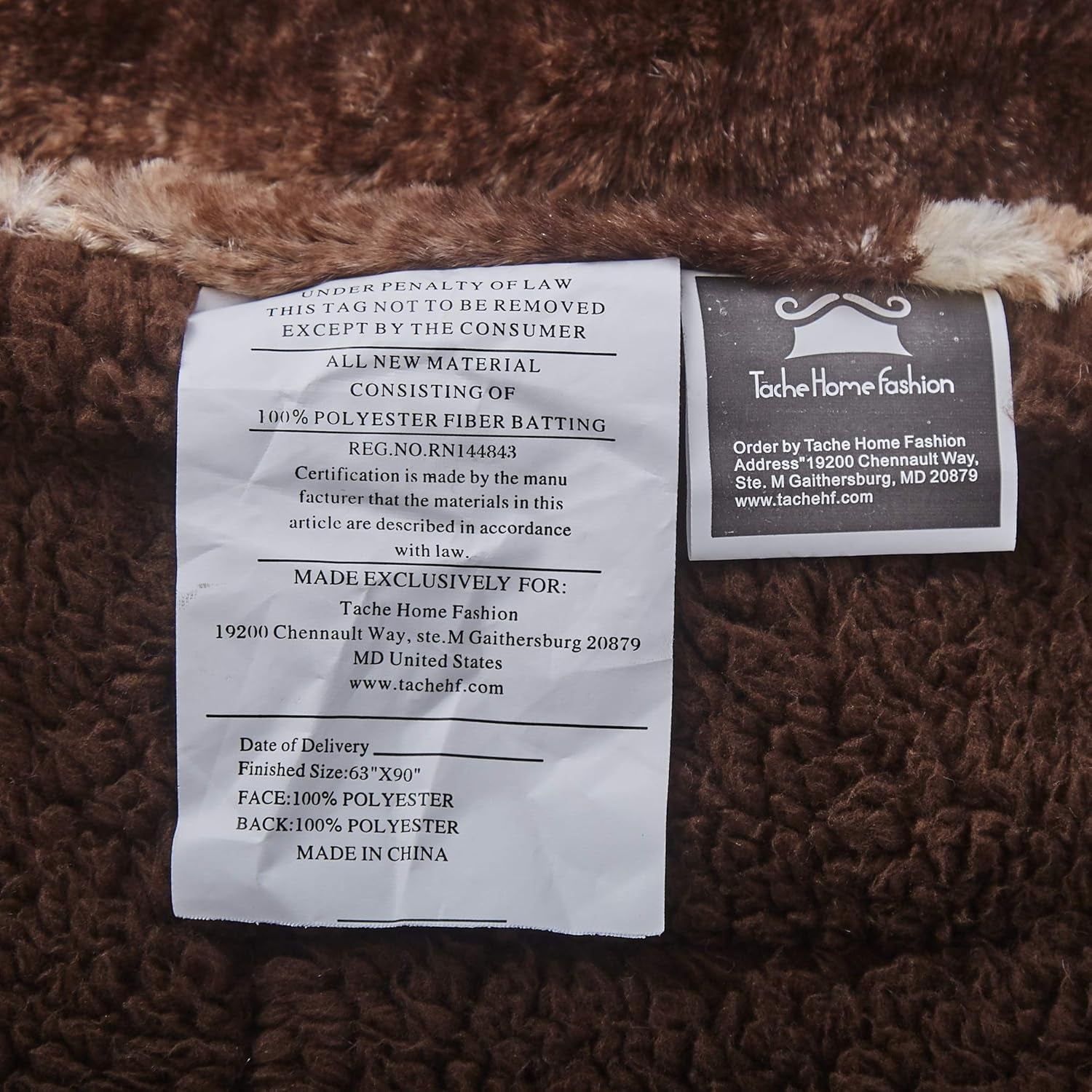 Luxuriously Soft Tache Chocolate Brown Striped Faux Fur Throw Blanket - 50x60 - Perfect for Cozy Warmth