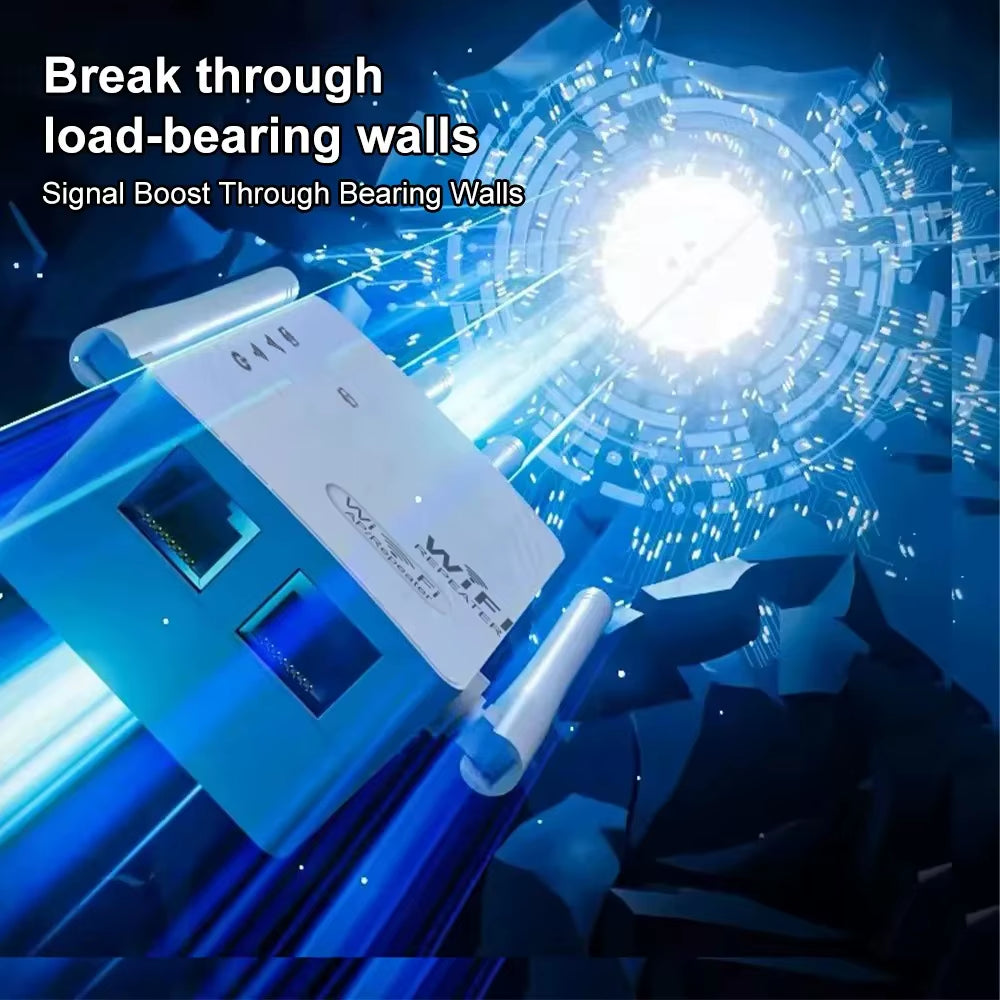 1200Mbps Dual-Band WiFi Repeater & Signal Booster - Amplify Your Internet with 2.4G & 5G Network!