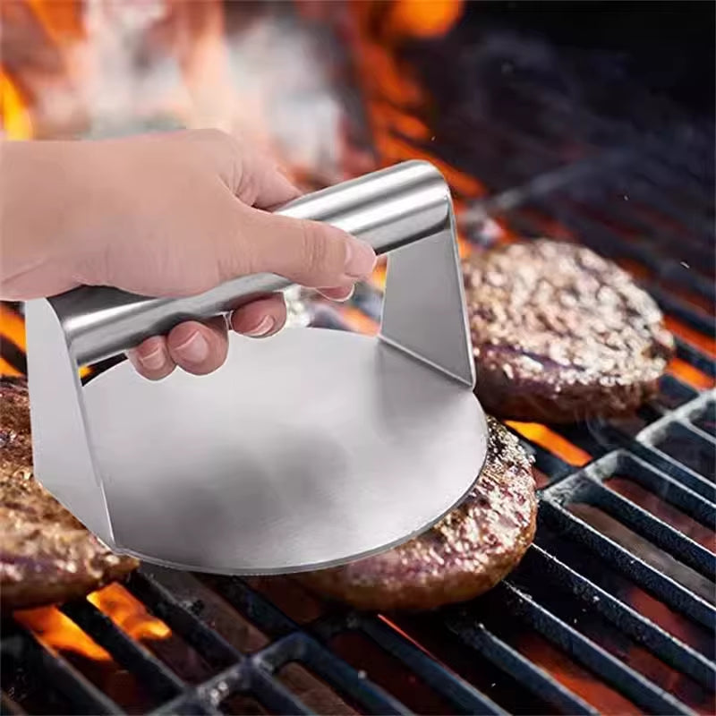 Ultimate Stainless Steel Smash Burger Press with Handle - Perfect for Juicy, Restaurant-Quality Burgers at Home!