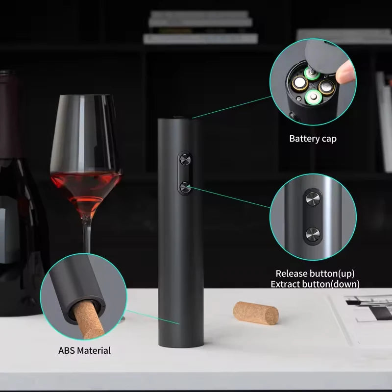 Effortless Electric Wine Bottle Opener - Automatic Corkscrew for Perfectly Uncorked Wine Every Time!