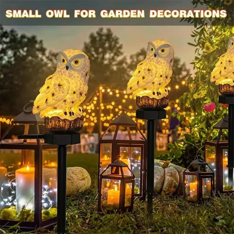 Illuminate Your Garden with Solar Owl LED Lawn Lamp – Waterproof Outdoor Christmas Light Decor
