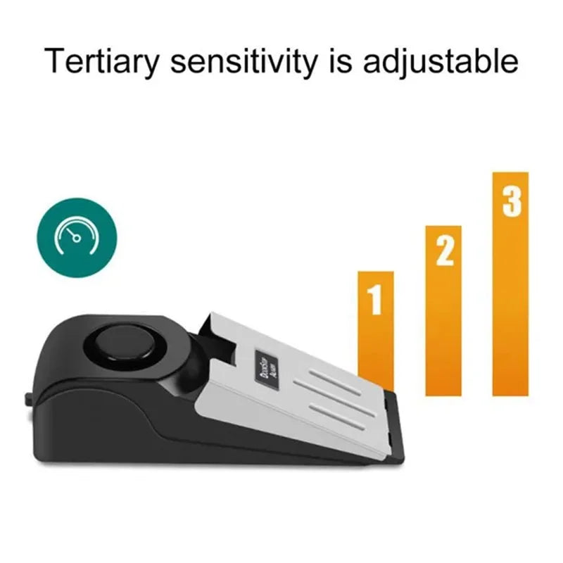 120Db Wireless Door Stop Alarm - Mini Anti-Theft Wedge for Home & Travel Security