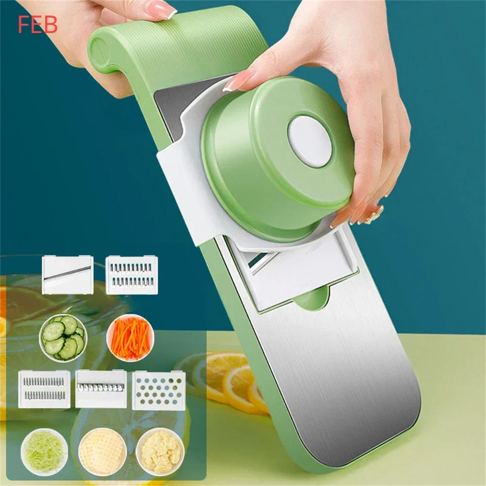 Ultimate Stainless Steel Vegetable Slicer - Multifunctional Kitchen Cutter for Effortless Dicing and Slicing!