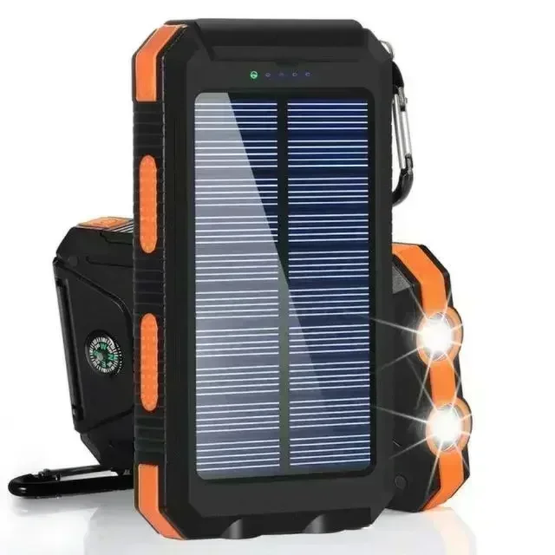 200,000mAh Waterproof Solar Power Bank – Fast Charging External Battery with SOS & Dual USB for iPhone, Samsung & Android