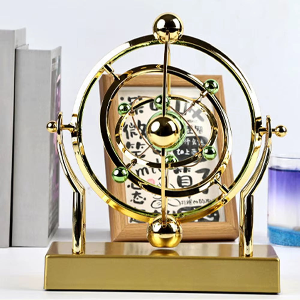 Celestial Orbit Perpetual Motion Pendulum - Elegant Desk Toy for Stress Relief and Educational Science Decor